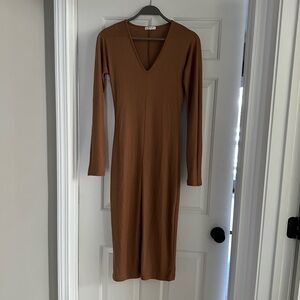 Rag & Bone tan dress long sleeve - size 6